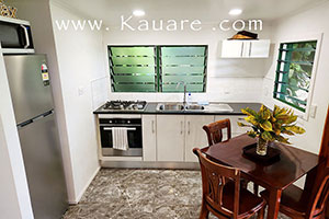 the kitchen of the accommodation