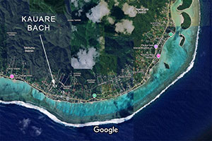 Location of Kauare Bach Lodge on Google Maps