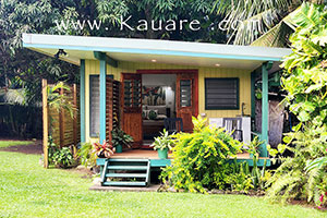 looking at the accommodation from the garden