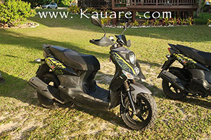mopeds for rent at the Back on Rarotonga