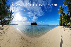 panoramic view of muri beach and lagoon